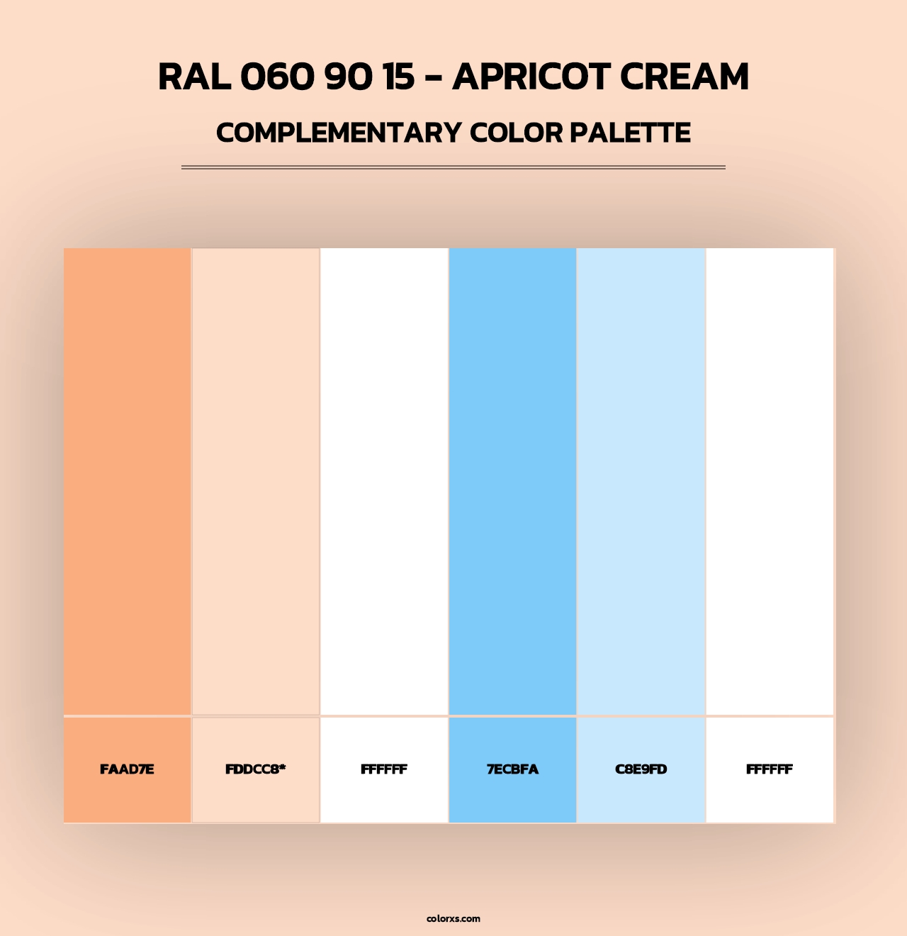 RAL 060 90 15 - Apricot Cream - Complementary Color Palette