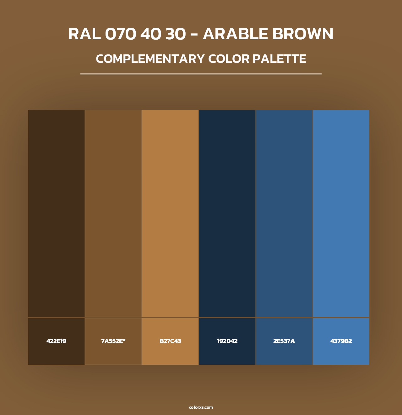 RAL 070 40 30 - Arable Brown - Complementary Color Palette