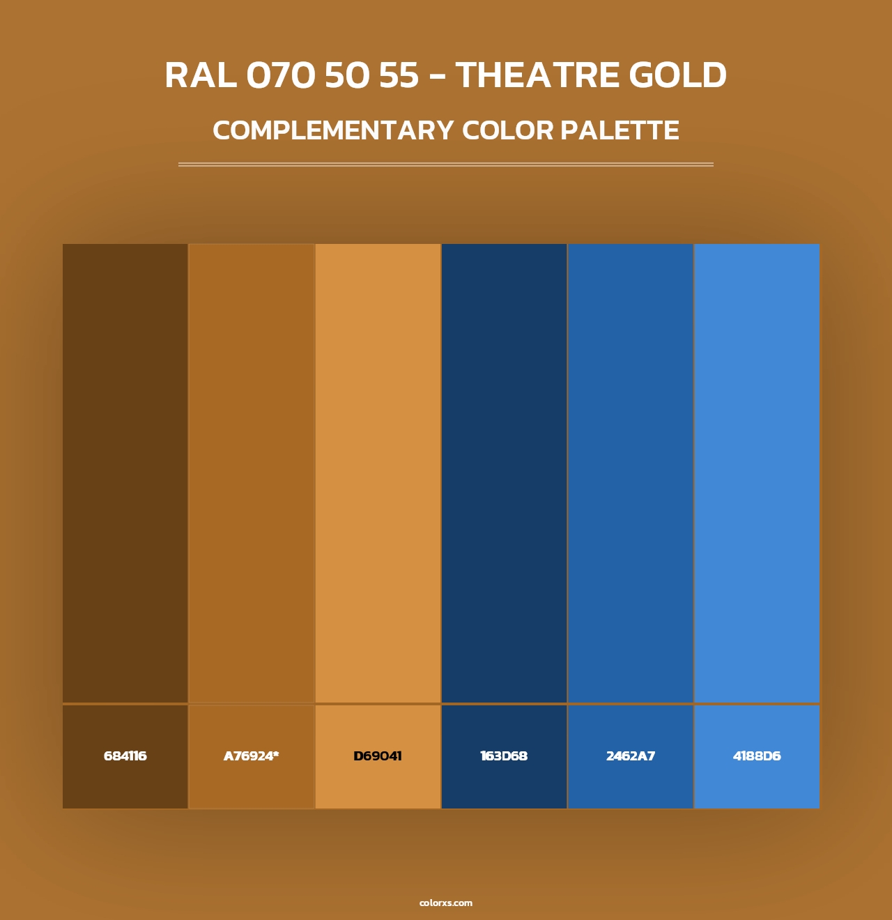 RAL 070 50 55 - Theatre Gold - Complementary Color Palette