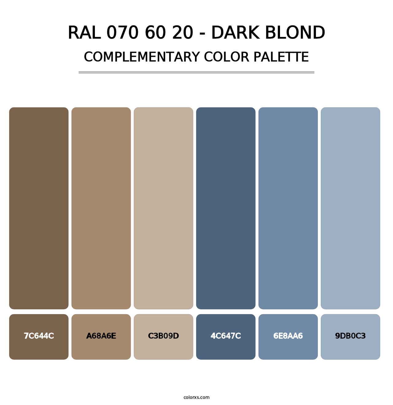 RAL 070 60 20 - Dark Blond - Complementary Color Palette