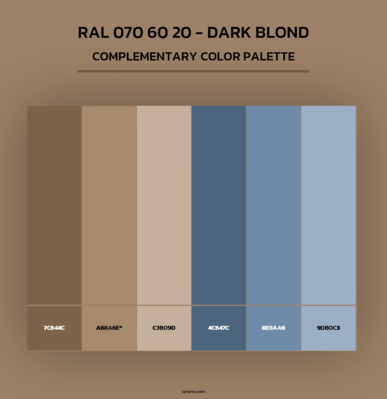RAL 070 60 20 - Dark Blond - Complementary Color Palette