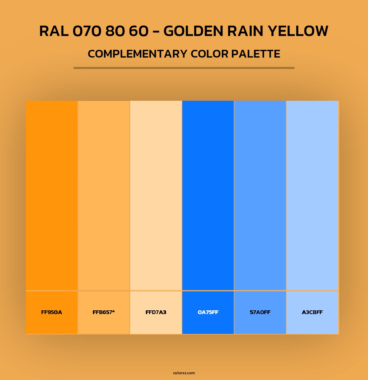 RAL 070 80 60 - Golden Rain Yellow - Complementary Color Palette