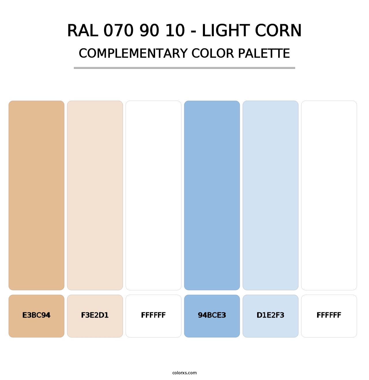 RAL 070 90 10 - Light Corn - Complementary Color Palette