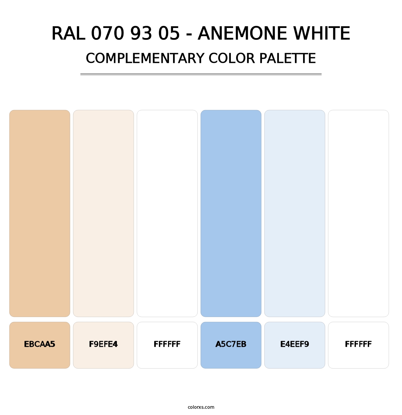 RAL 070 93 05 - Anemone White - Complementary Color Palette