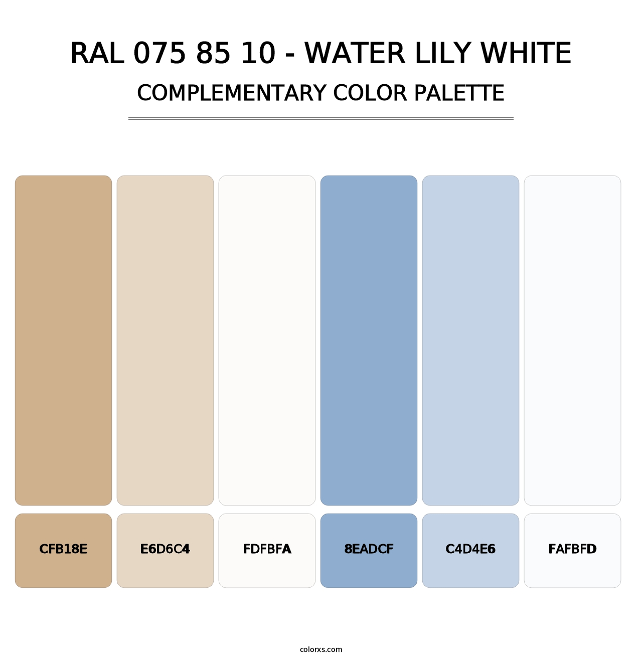 RAL 075 85 10 - Water Lily White - Complementary Color Palette