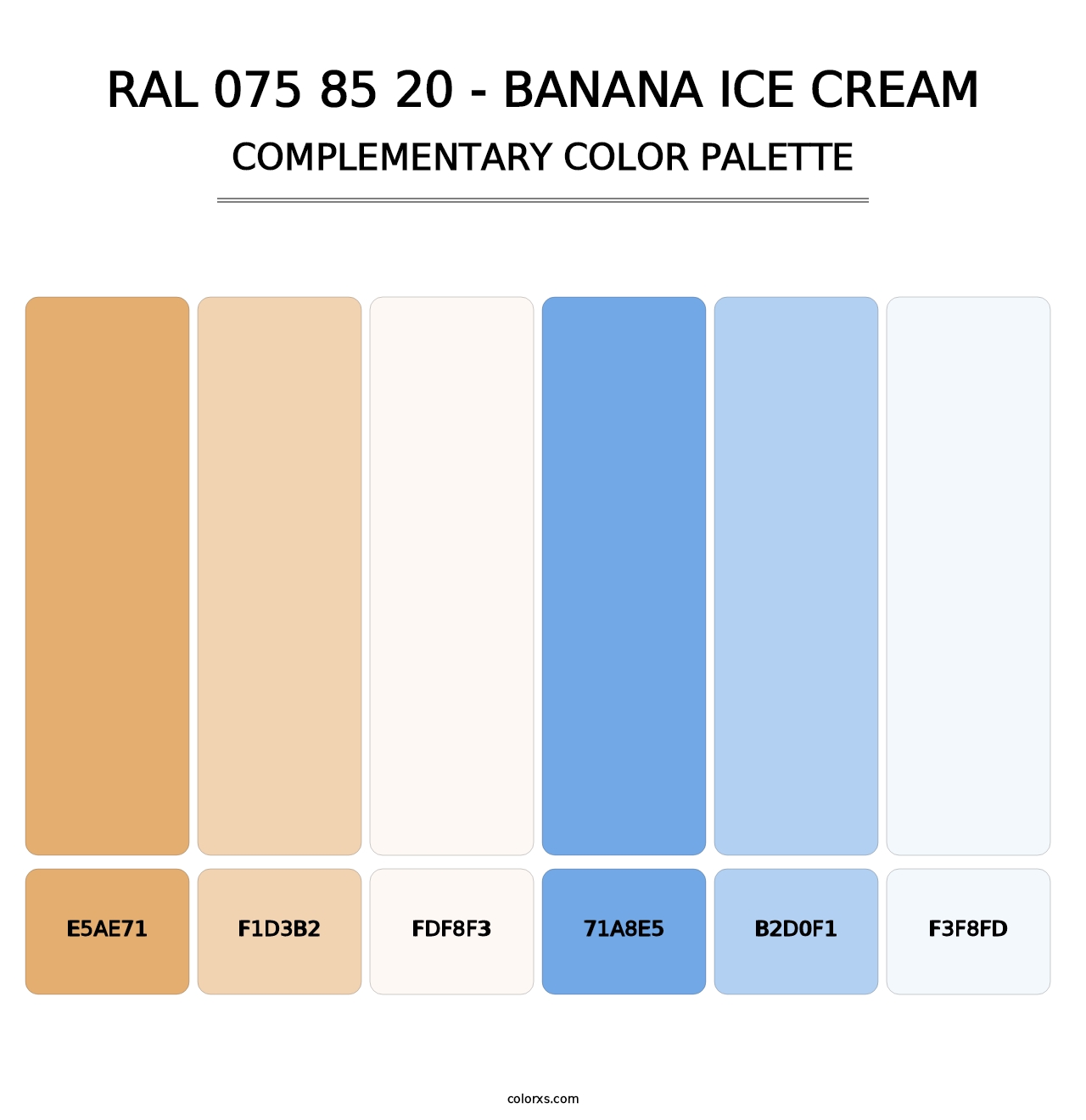 RAL 075 85 20 - Banana Ice Cream - Complementary Color Palette