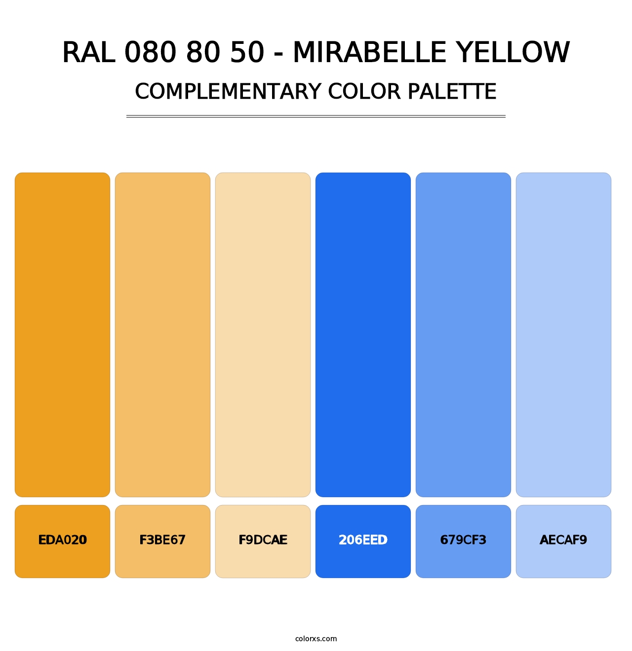 RAL 080 80 50 - Mirabelle Yellow - Complementary Color Palette