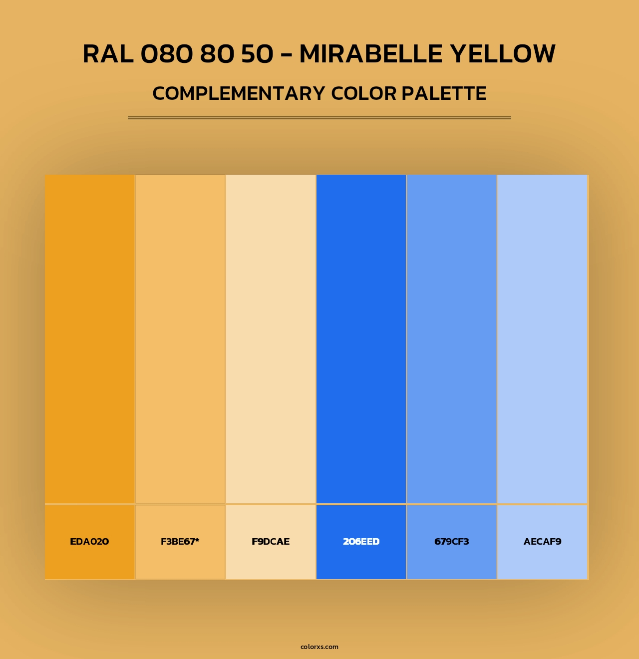 RAL 080 80 50 - Mirabelle Yellow - Complementary Color Palette