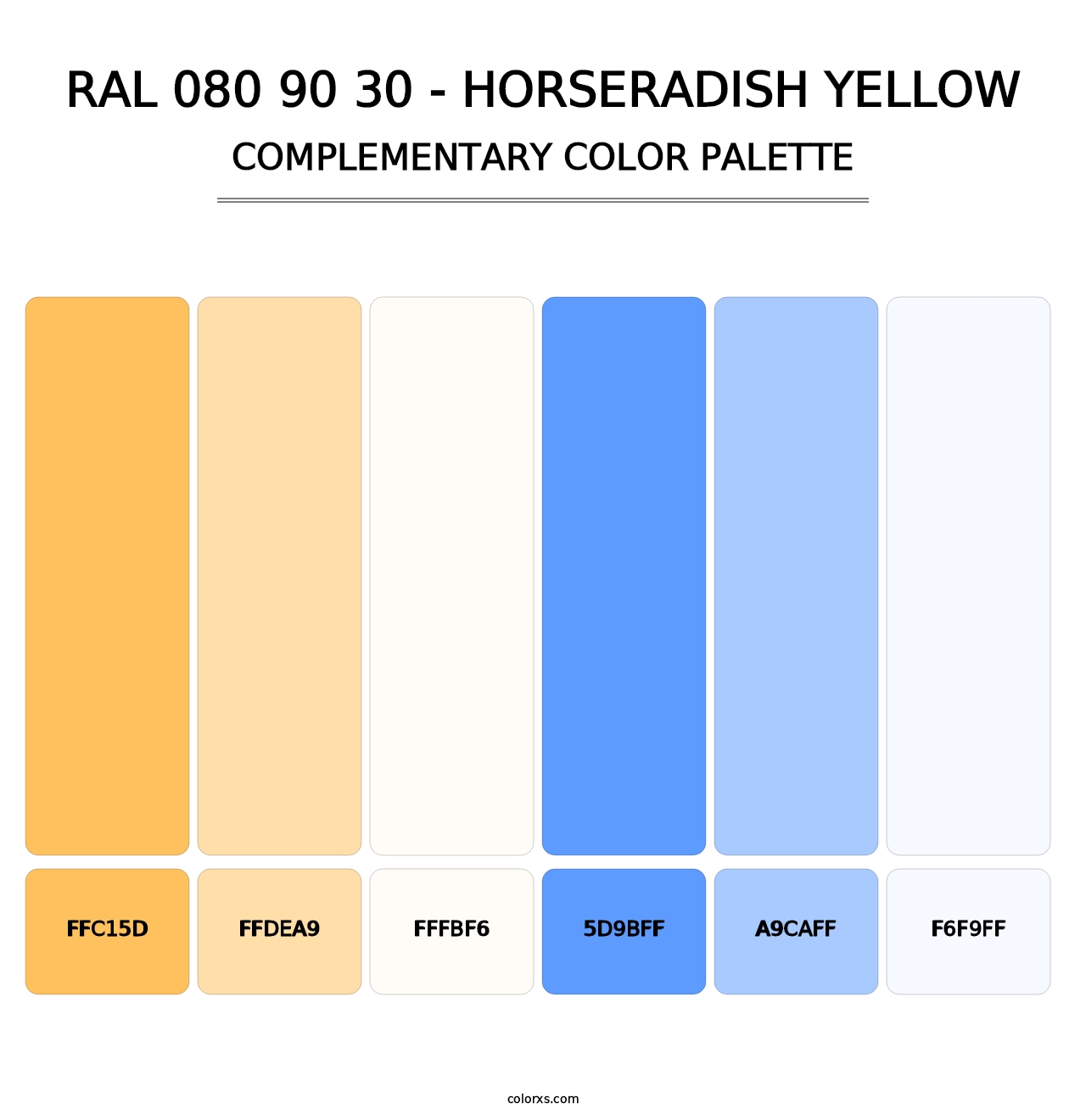 RAL 080 90 30 - Horseradish Yellow - Complementary Color Palette