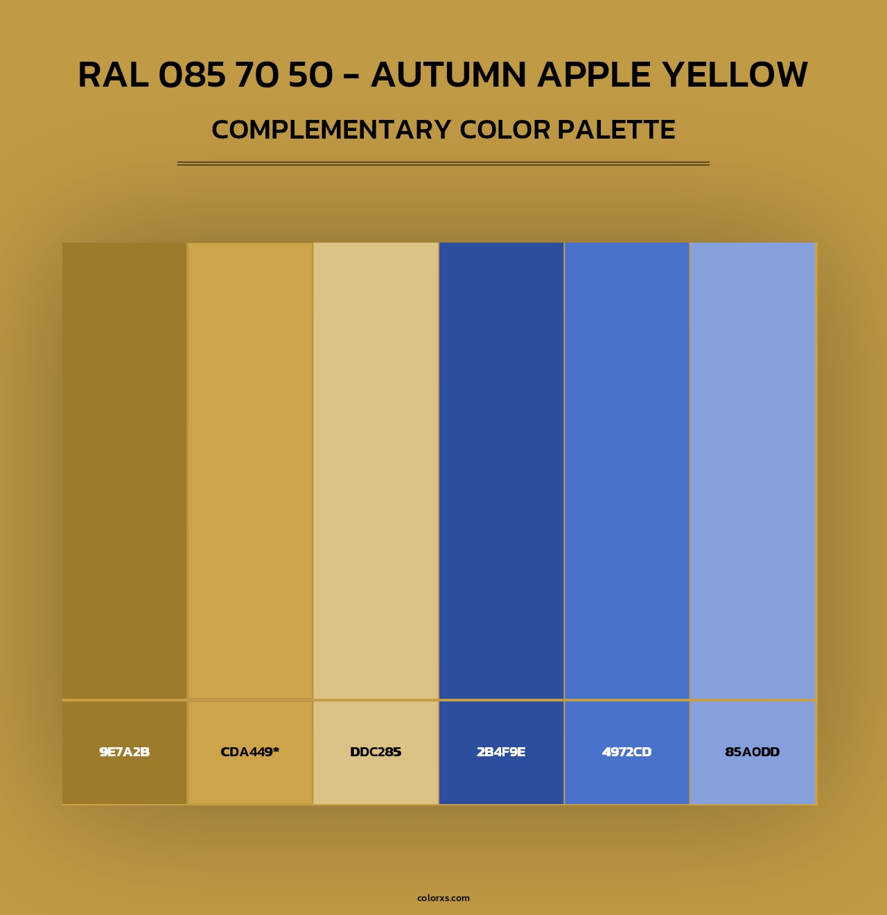RAL 085 70 50 - Autumn Apple Yellow - Complementary Color Palette