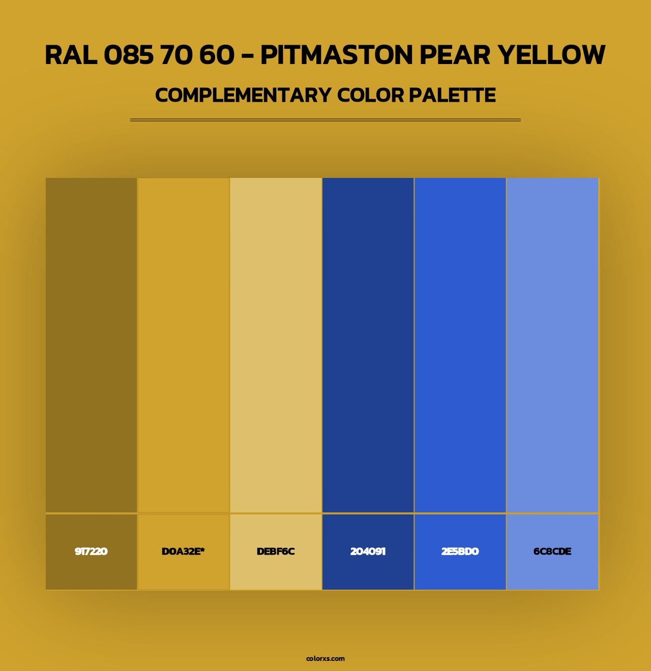 RAL 085 70 60 - Pitmaston Pear Yellow - Complementary Color Palette