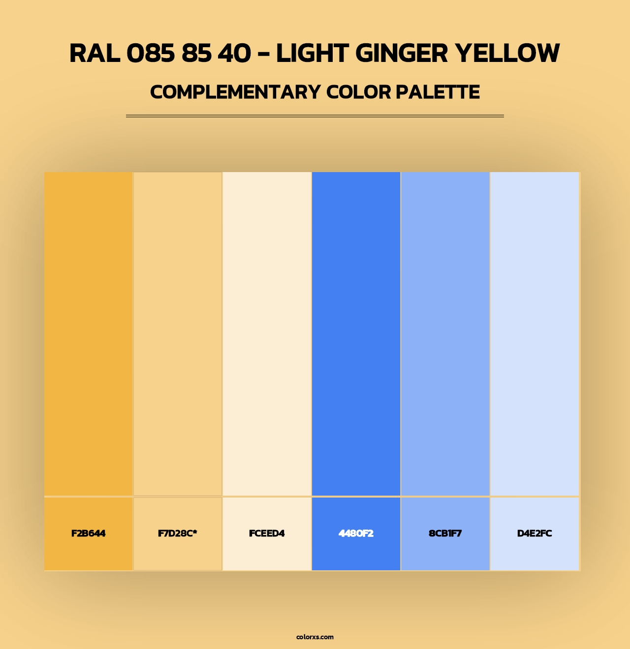 RAL 085 85 40 - Light Ginger Yellow - Complementary Color Palette