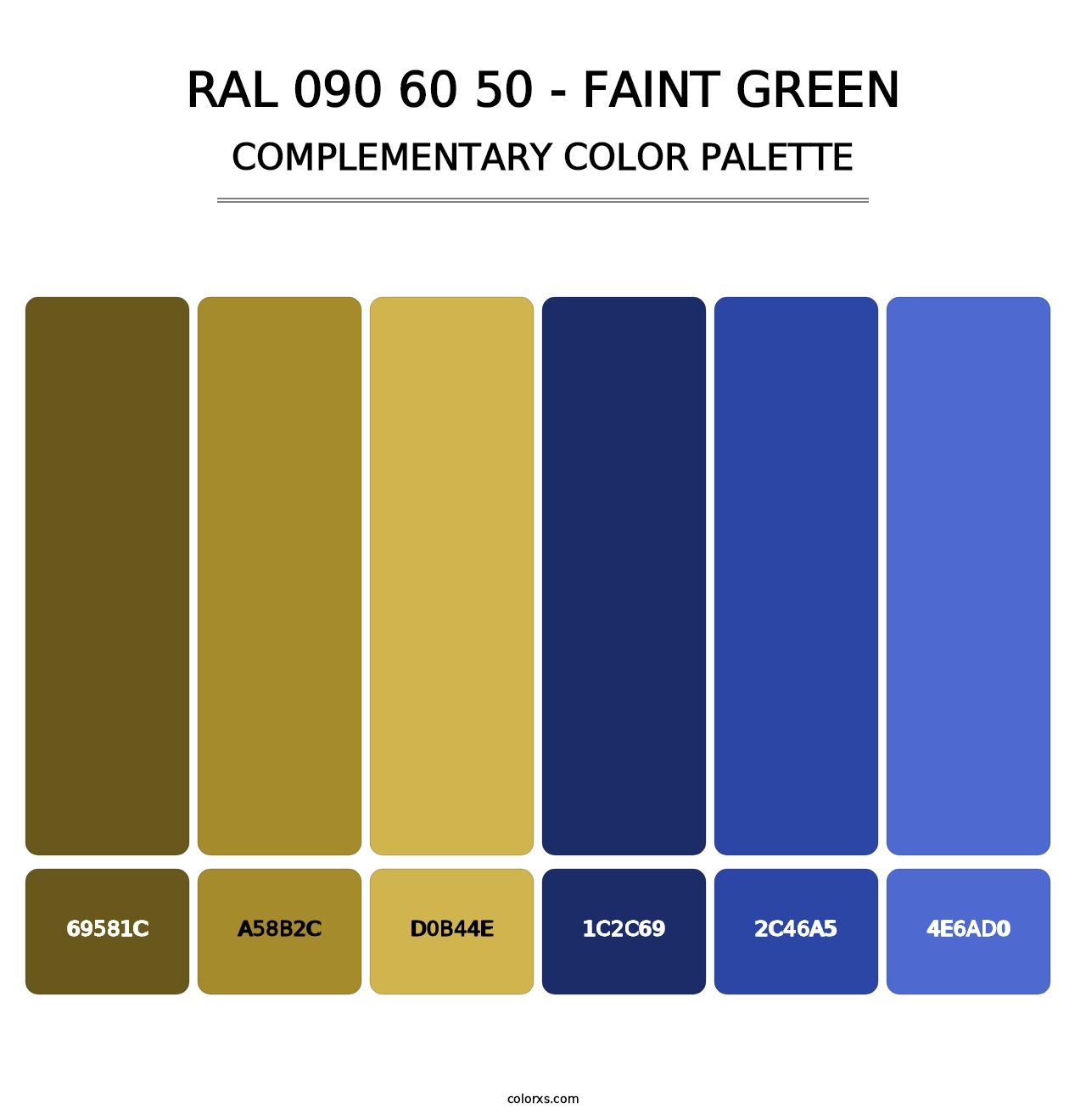 RAL 090 60 50 - Faint Green - Complementary Color Palette