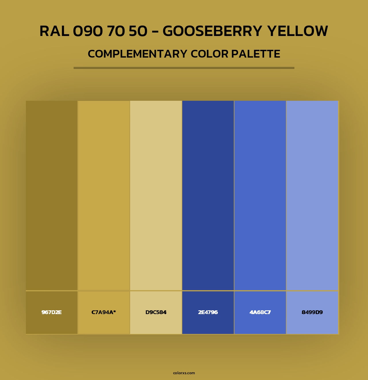 RAL 090 70 50 - Gooseberry Yellow - Complementary Color Palette