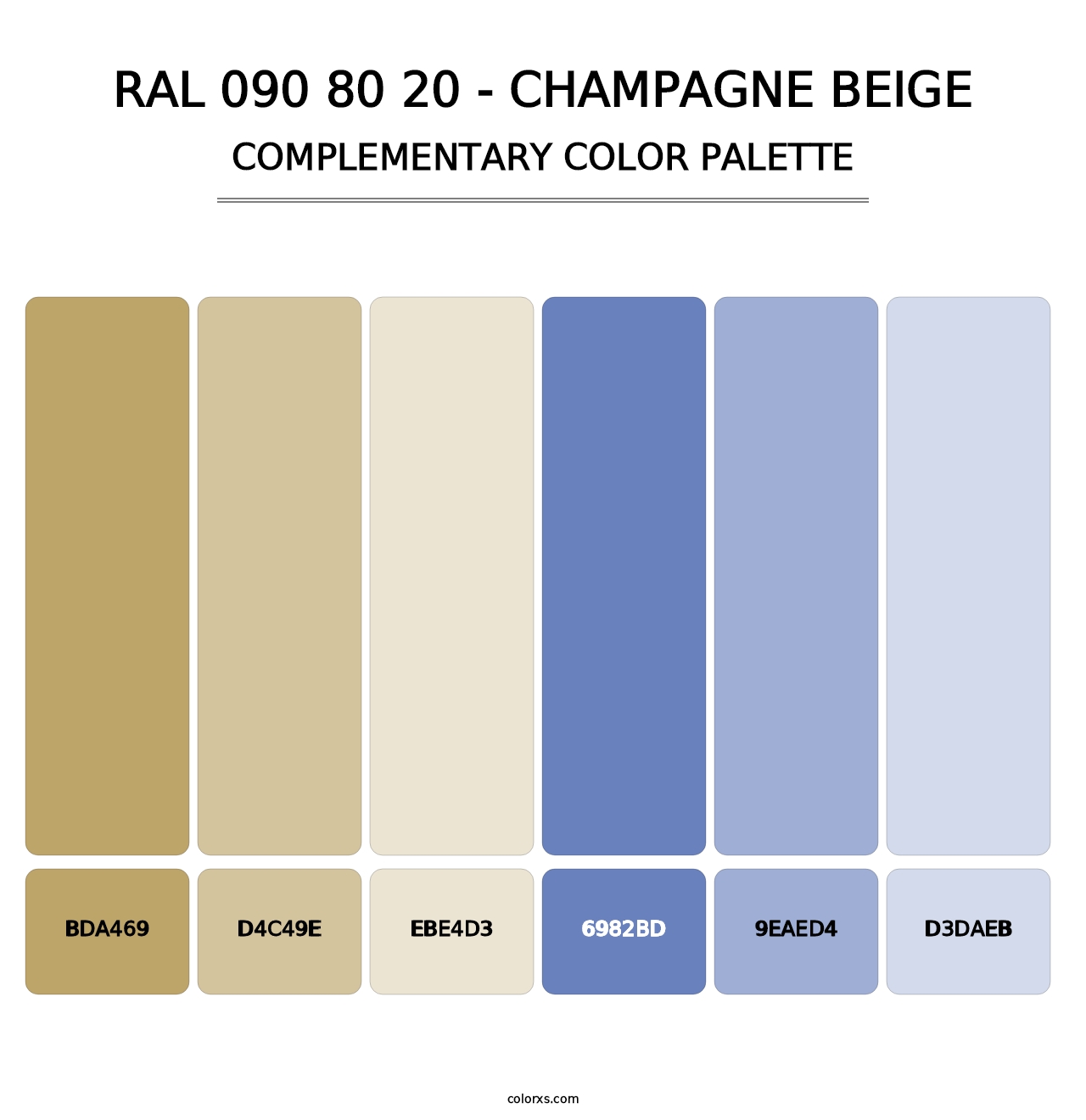 RAL 090 80 20 - Champagne Beige - Complementary Color Palette
