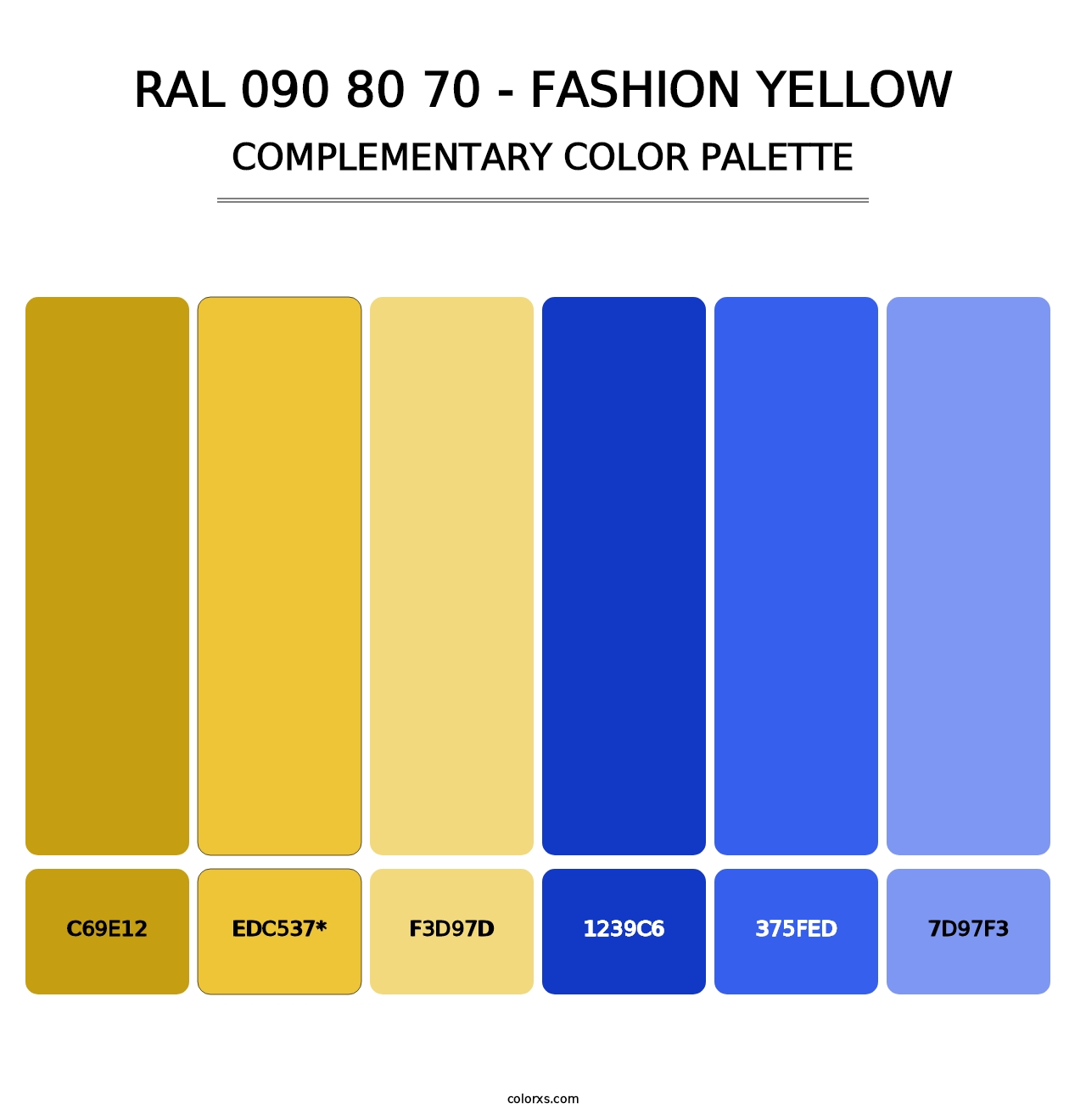 RAL 090 80 70 - Fashion Yellow - Complementary Color Palette