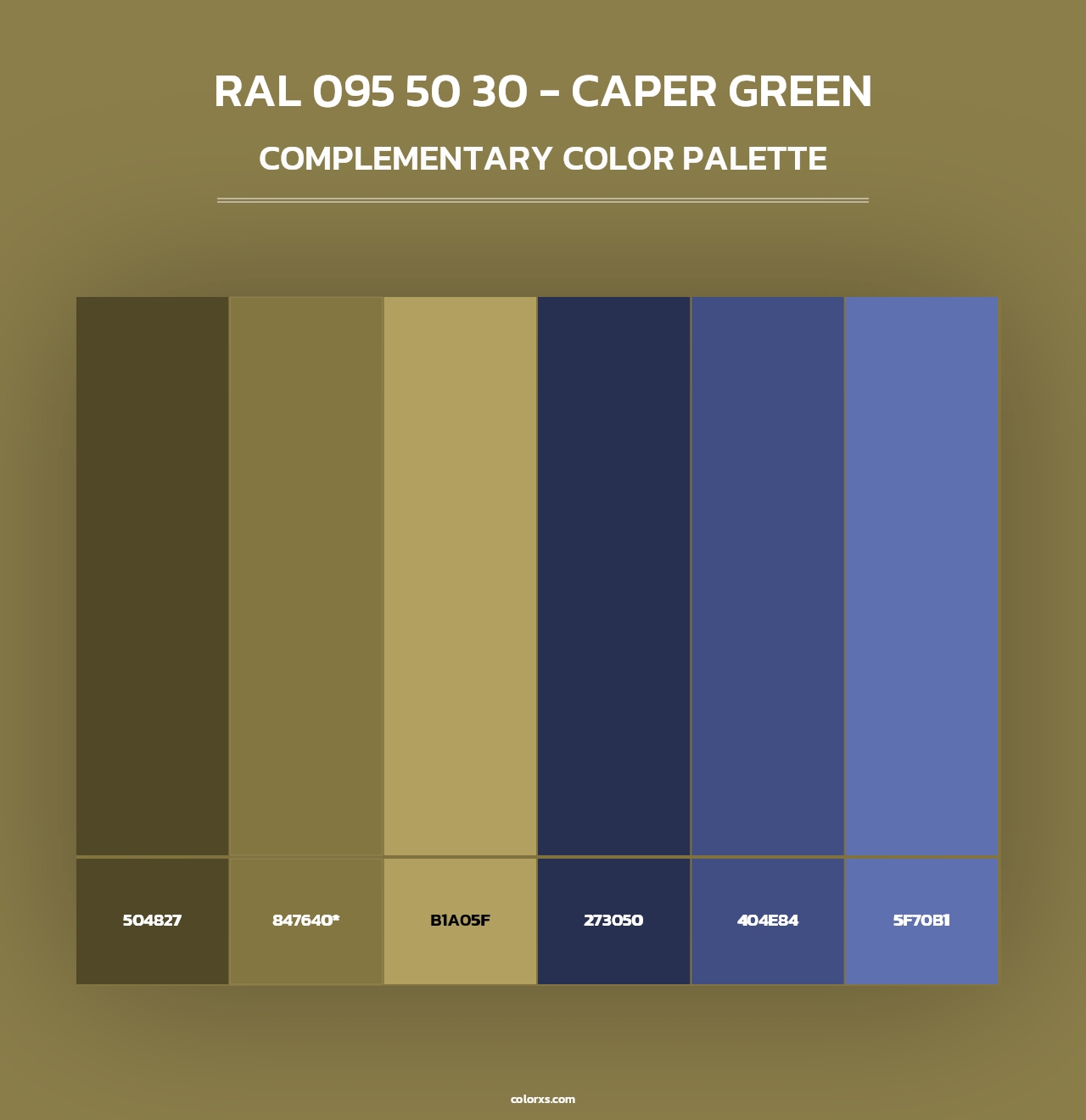 RAL 095 50 30 - Caper Green - Complementary Color Palette