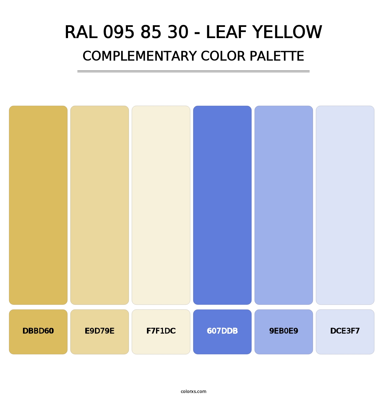 RAL 095 85 30 - Leaf Yellow - Complementary Color Palette