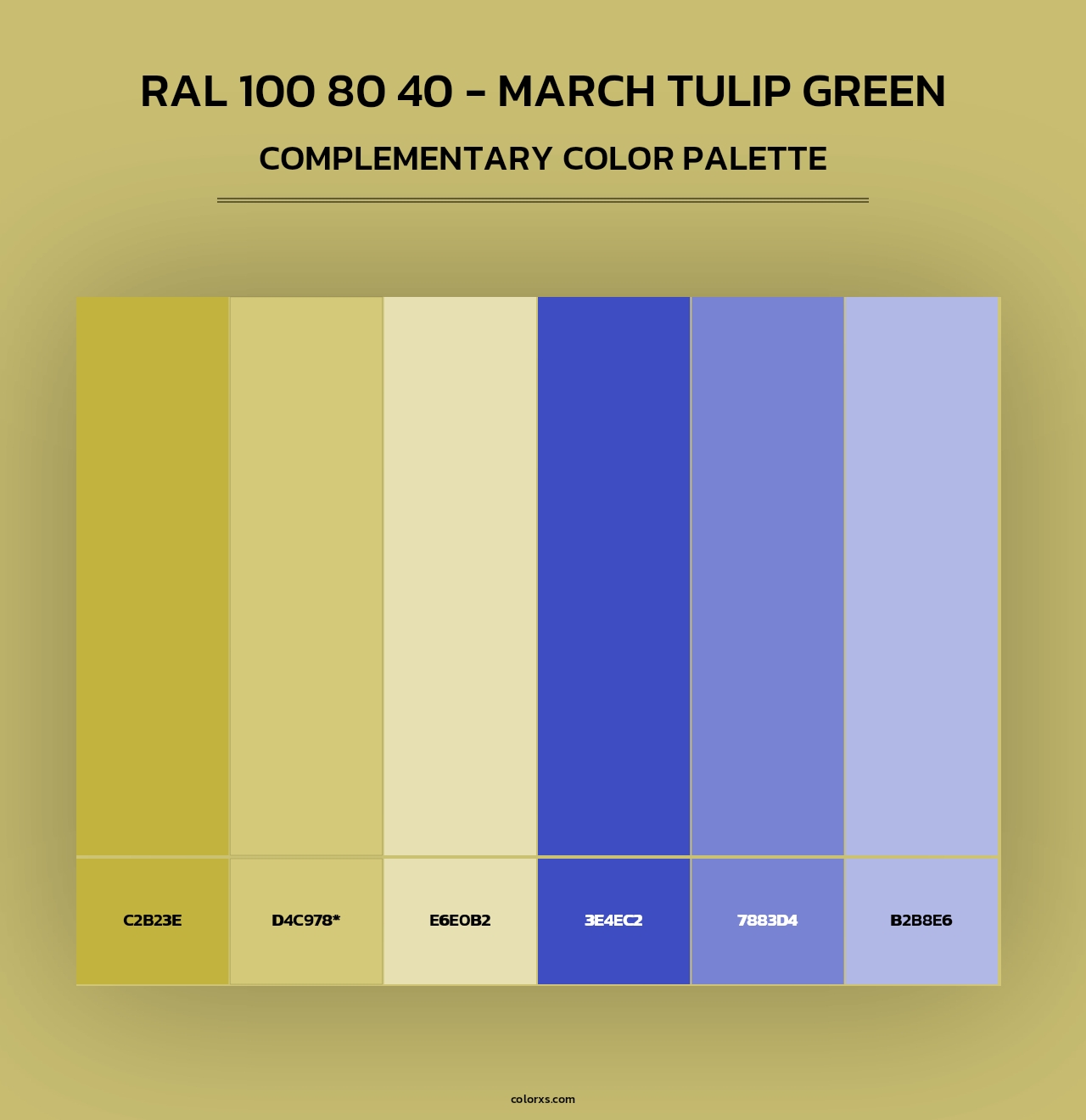 RAL 100 80 40 - March Tulip Green - Complementary Color Palette