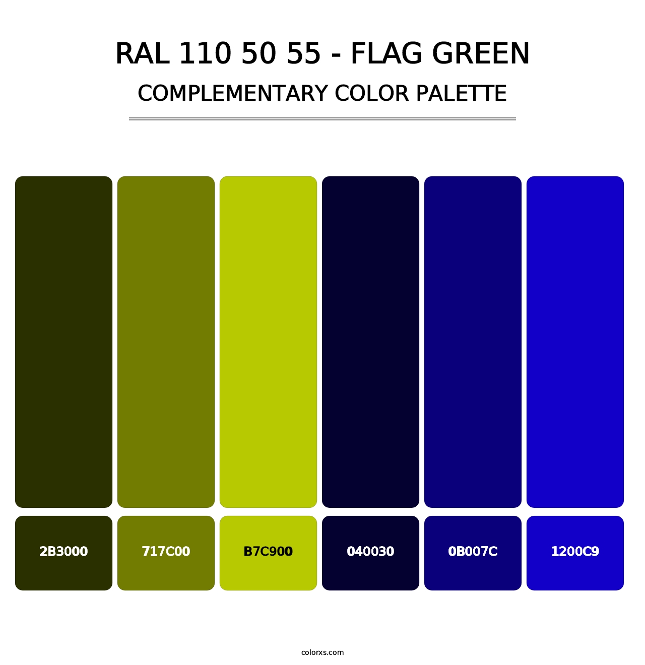 RAL 110 50 55 - Flag Green - Complementary Color Palette
