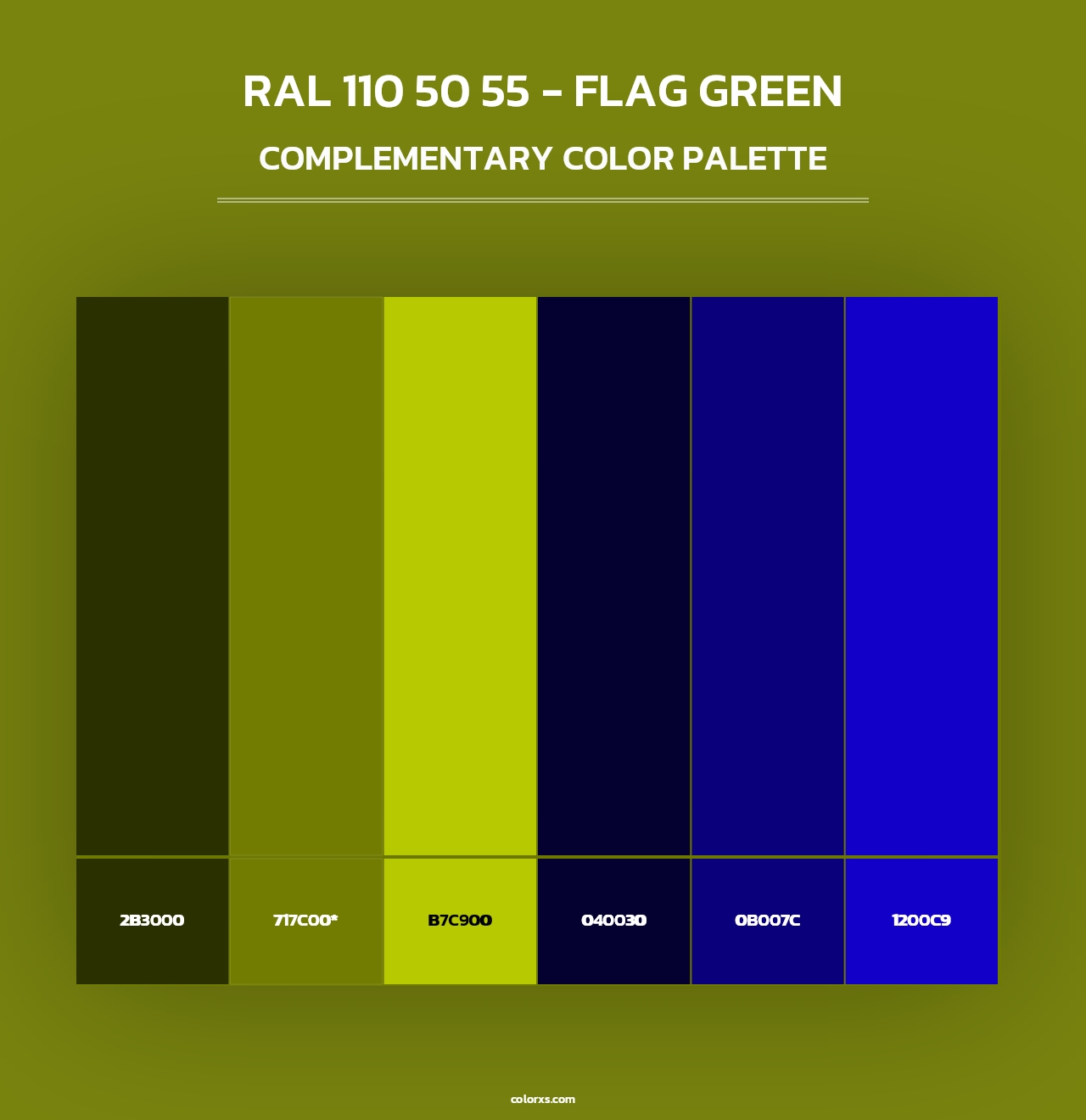 RAL 110 50 55 - Flag Green - Complementary Color Palette