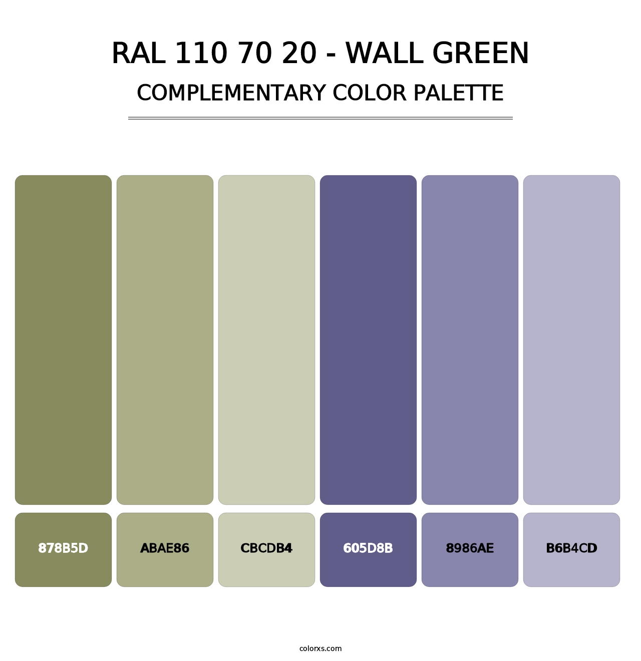 RAL 110 70 20 - Wall Green - Complementary Color Palette