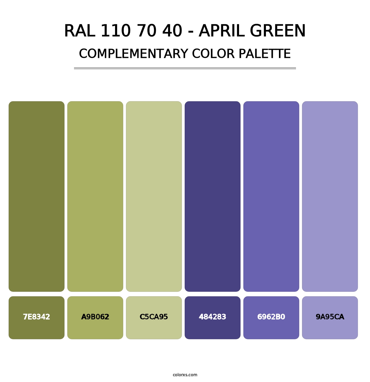 RAL 110 70 40 - April Green - Complementary Color Palette
