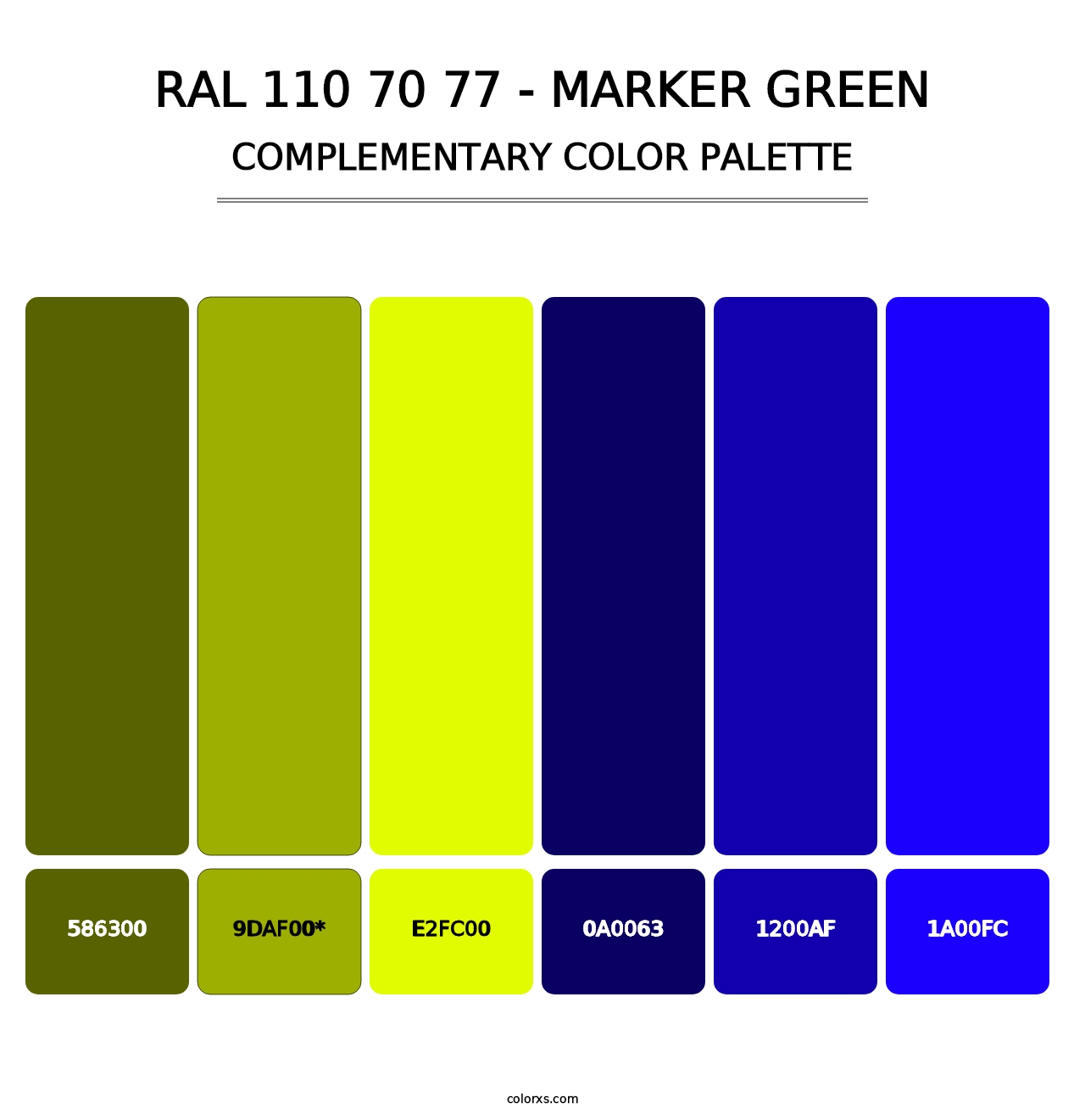 RAL 110 70 77 - Marker Green - Complementary Color Palette