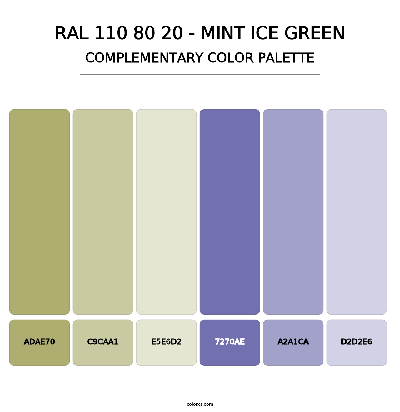 RAL 110 80 20 - Mint Ice Green - Complementary Color Palette