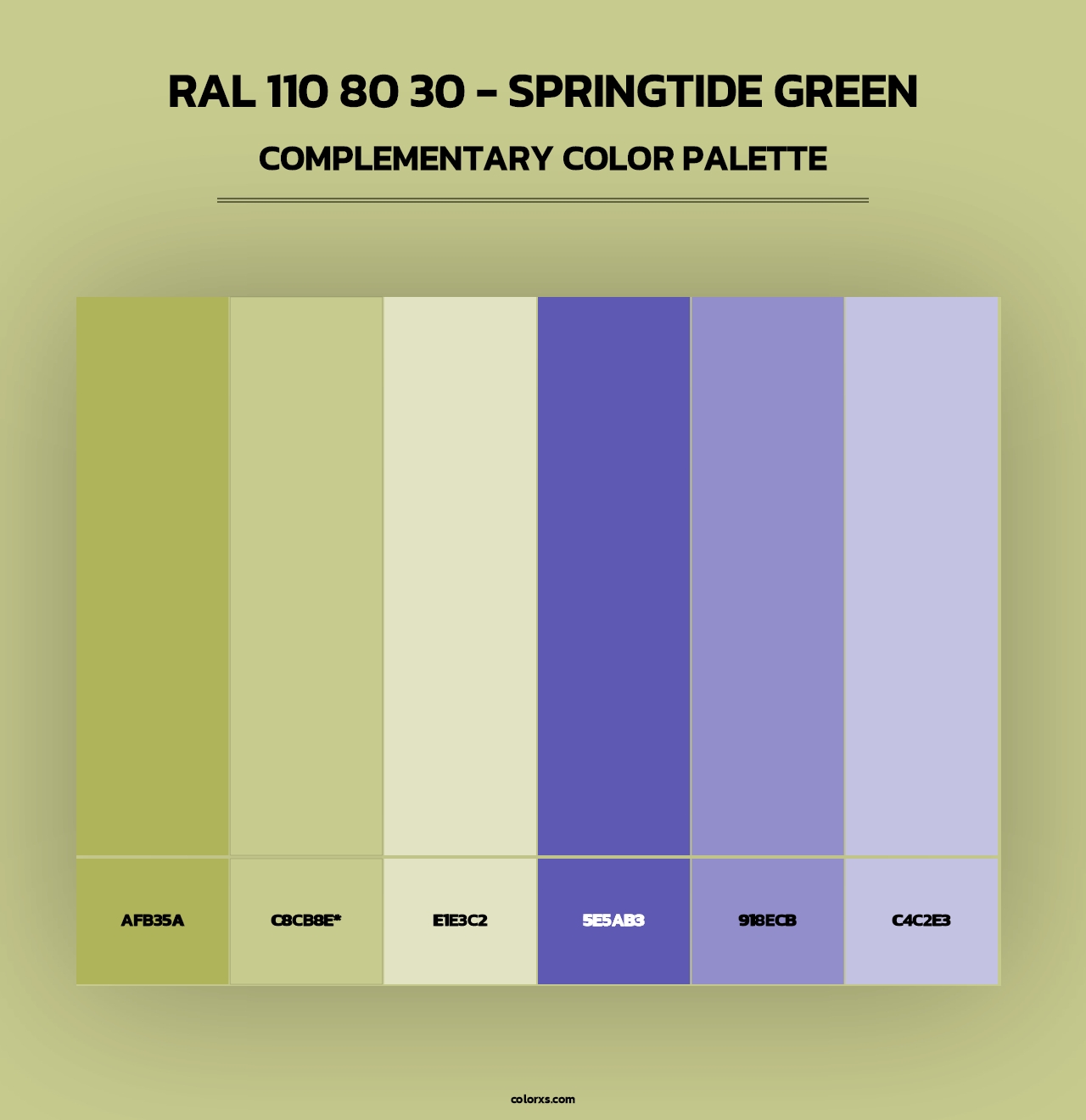 RAL 110 80 30 - Springtide Green - Complementary Color Palette