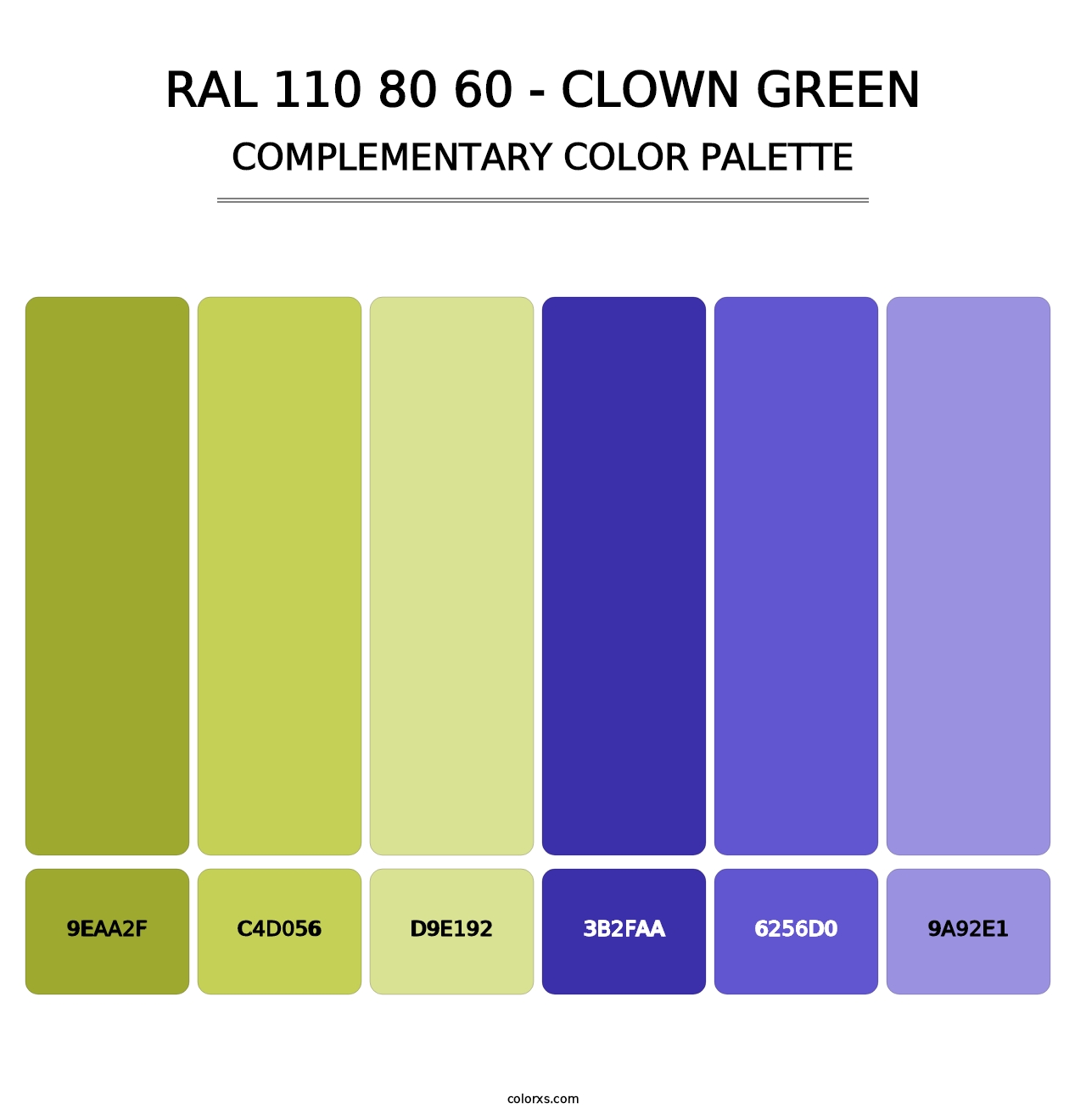 RAL 110 80 60 - Clown Green - Complementary Color Palette