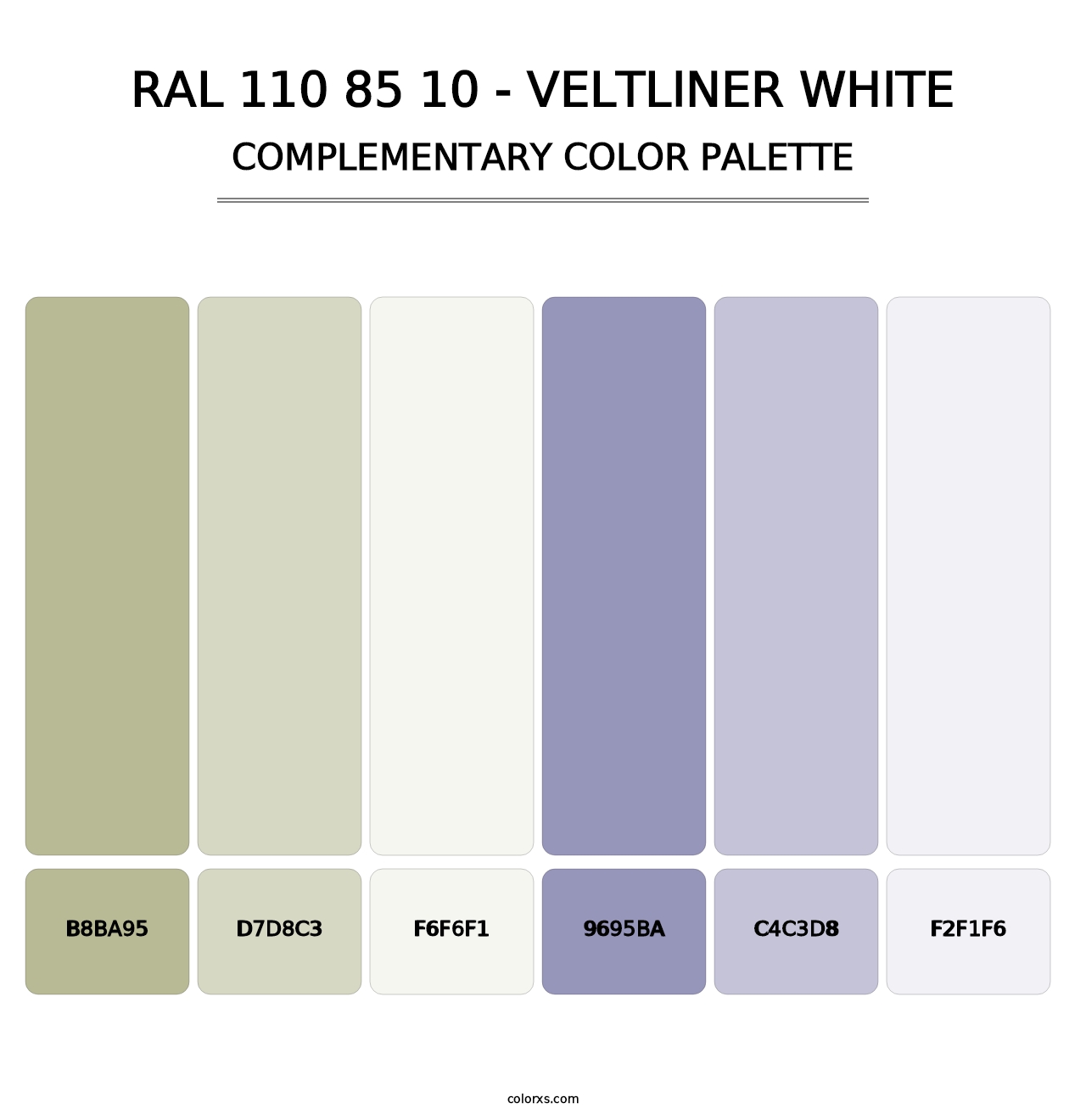 RAL 110 85 10 - Veltliner White - Complementary Color Palette