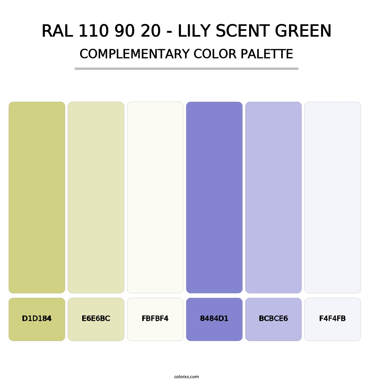 RAL 110 90 20 - Lily Scent Green - Complementary Color Palette