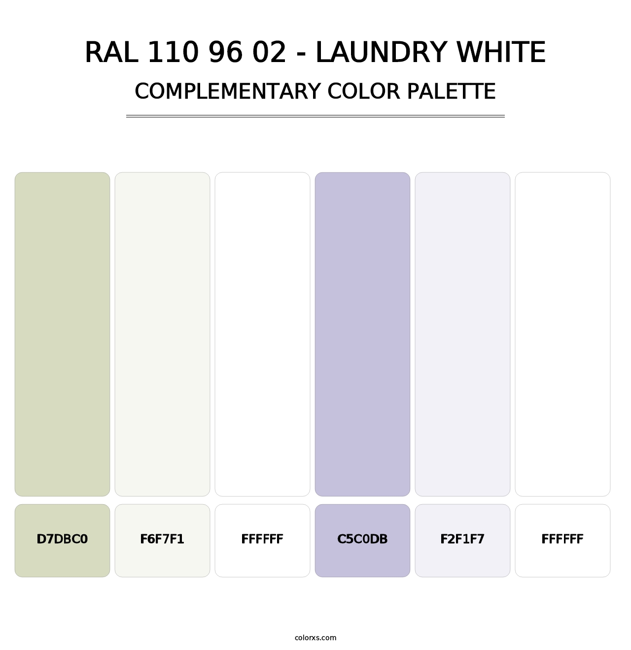 RAL 110 96 02 - Laundry White - Complementary Color Palette