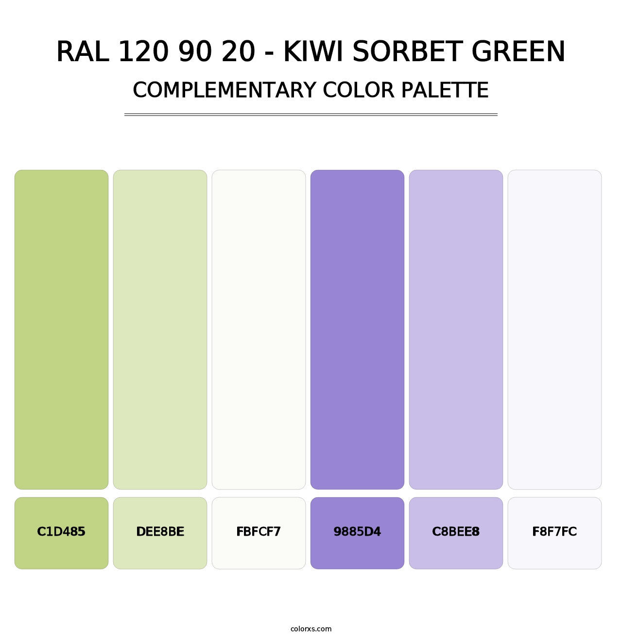 RAL 120 90 20 - Kiwi Sorbet Green - Complementary Color Palette