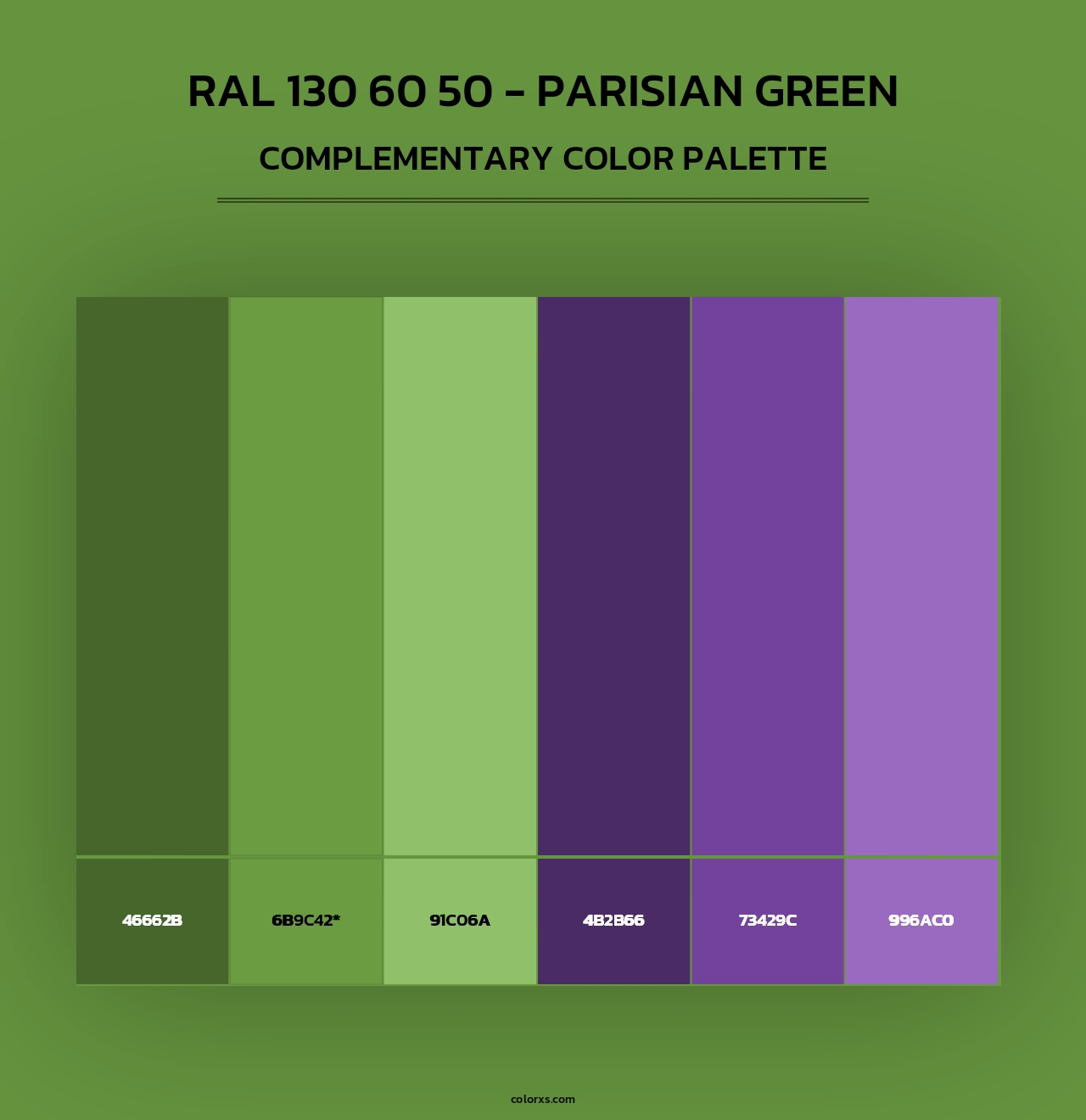 RAL 130 60 50 - Parisian Green - Complementary Color Palette