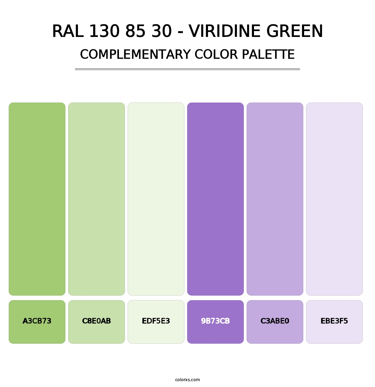 RAL 130 85 30 - Viridine Green - Complementary Color Palette