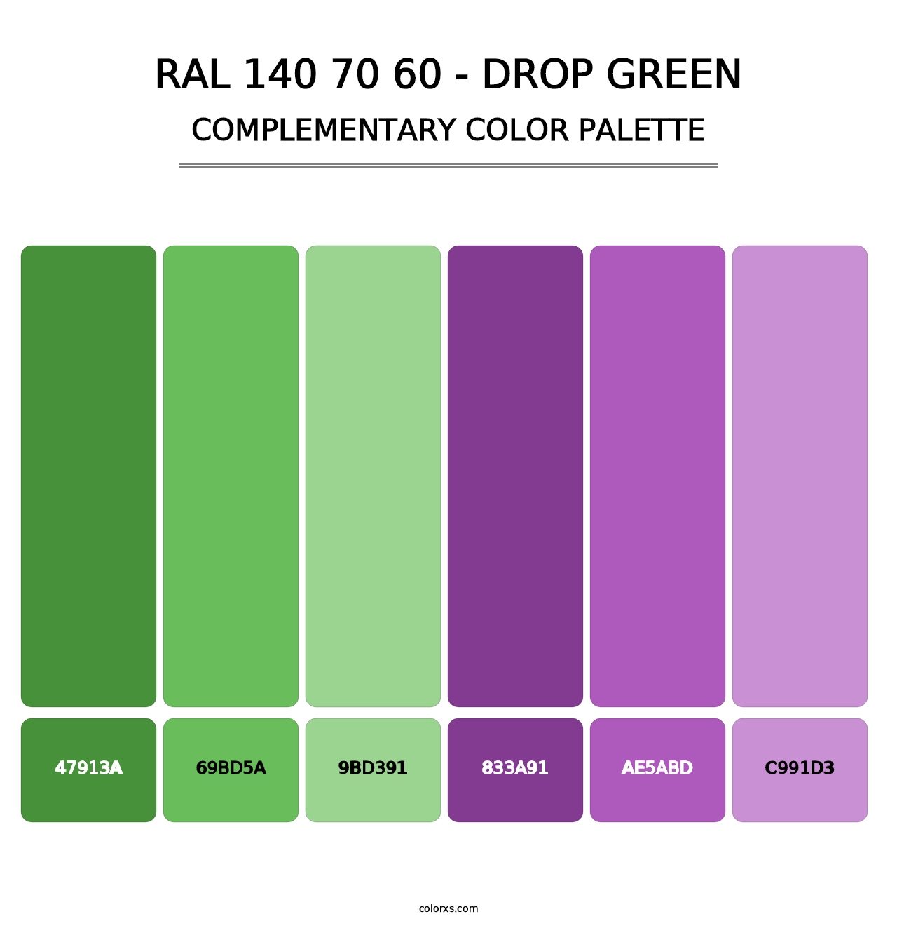 RAL 140 70 60 - Drop Green - Complementary Color Palette