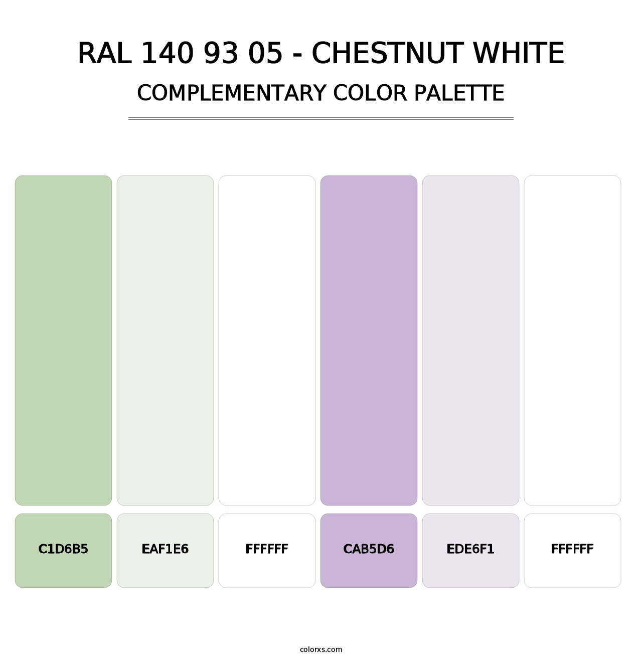 RAL 140 93 05 - Chestnut White - Complementary Color Palette