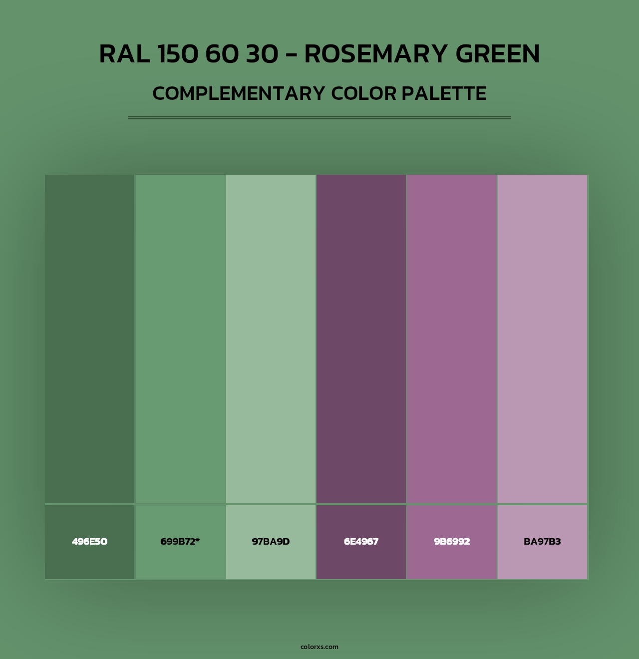 RAL 150 60 30 - Rosemary Green - Complementary Color Palette