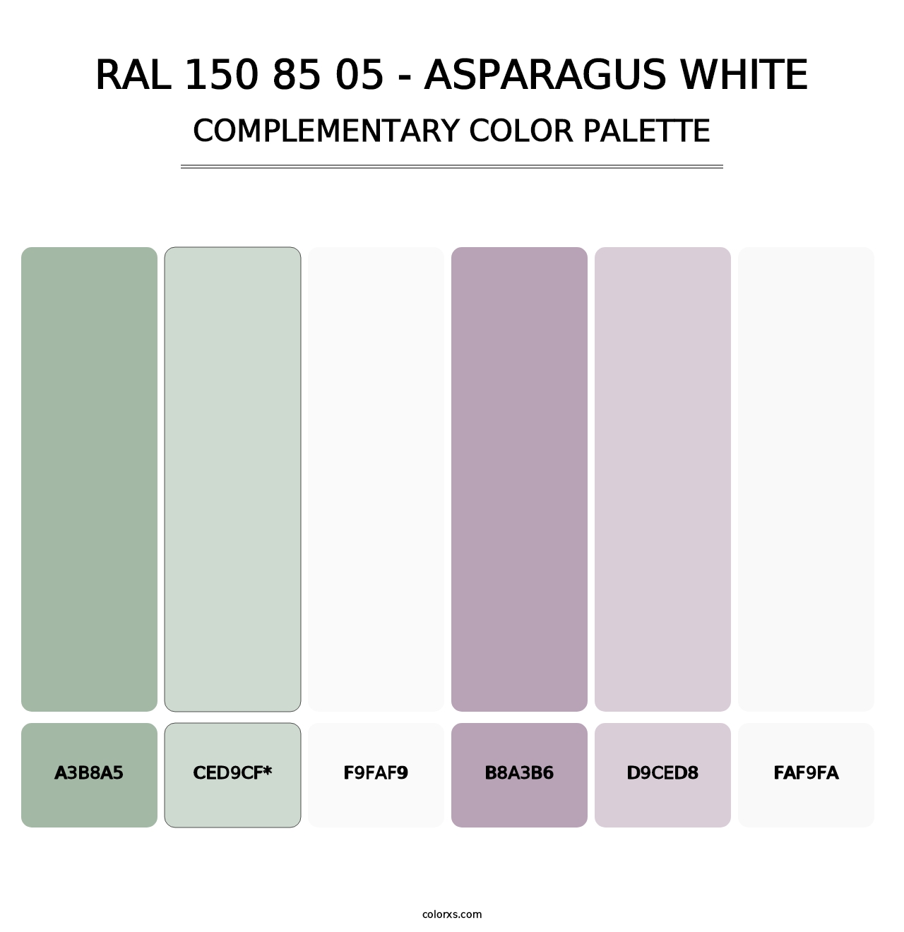 RAL 150 85 05 - Asparagus White - Complementary Color Palette