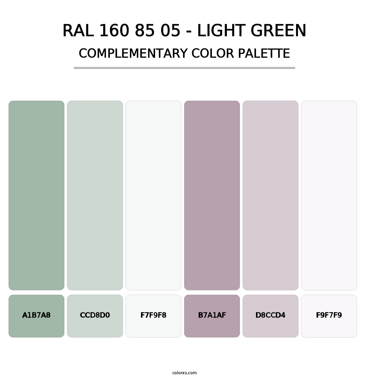RAL 160 85 05 - Light Green - Complementary Color Palette