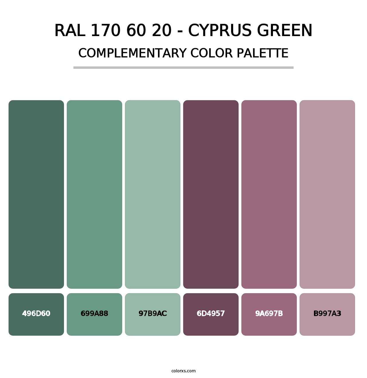 RAL 170 60 20 - Cyprus Green - Complementary Color Palette