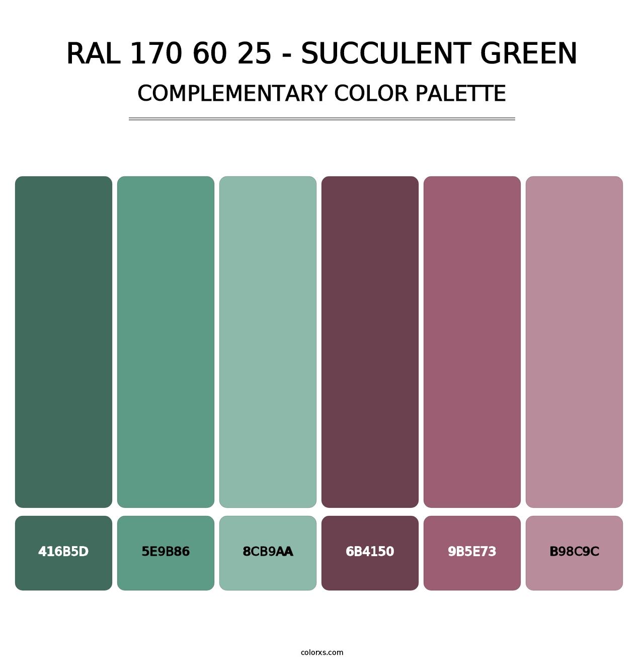 RAL 170 60 25 - Succulent Green - Complementary Color Palette