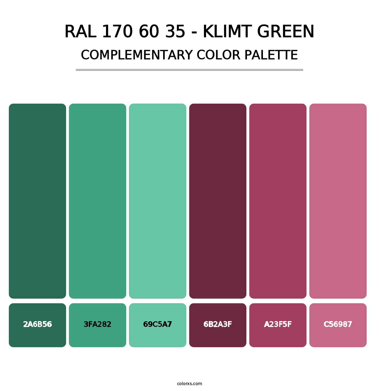 RAL 170 60 35 - Klimt Green - Complementary Color Palette