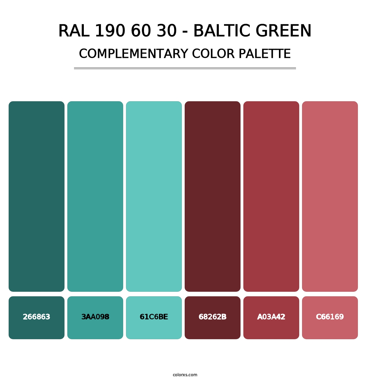 RAL 190 60 30 - Baltic Green - Complementary Color Palette