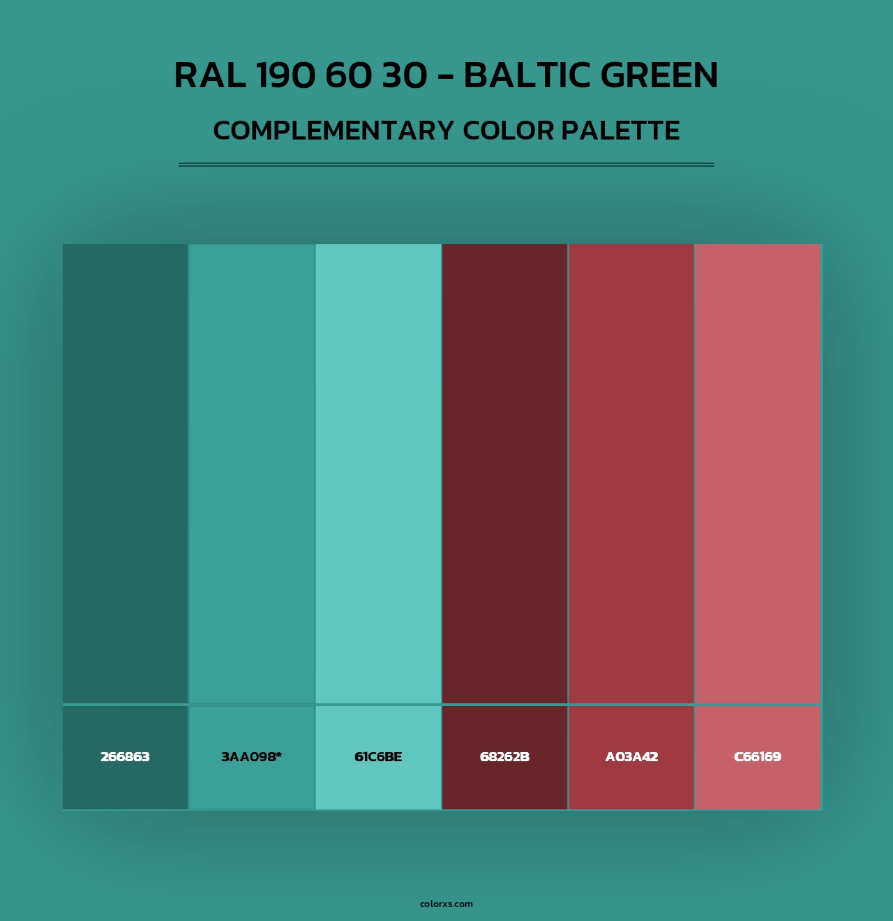 RAL 190 60 30 - Baltic Green - Complementary Color Palette