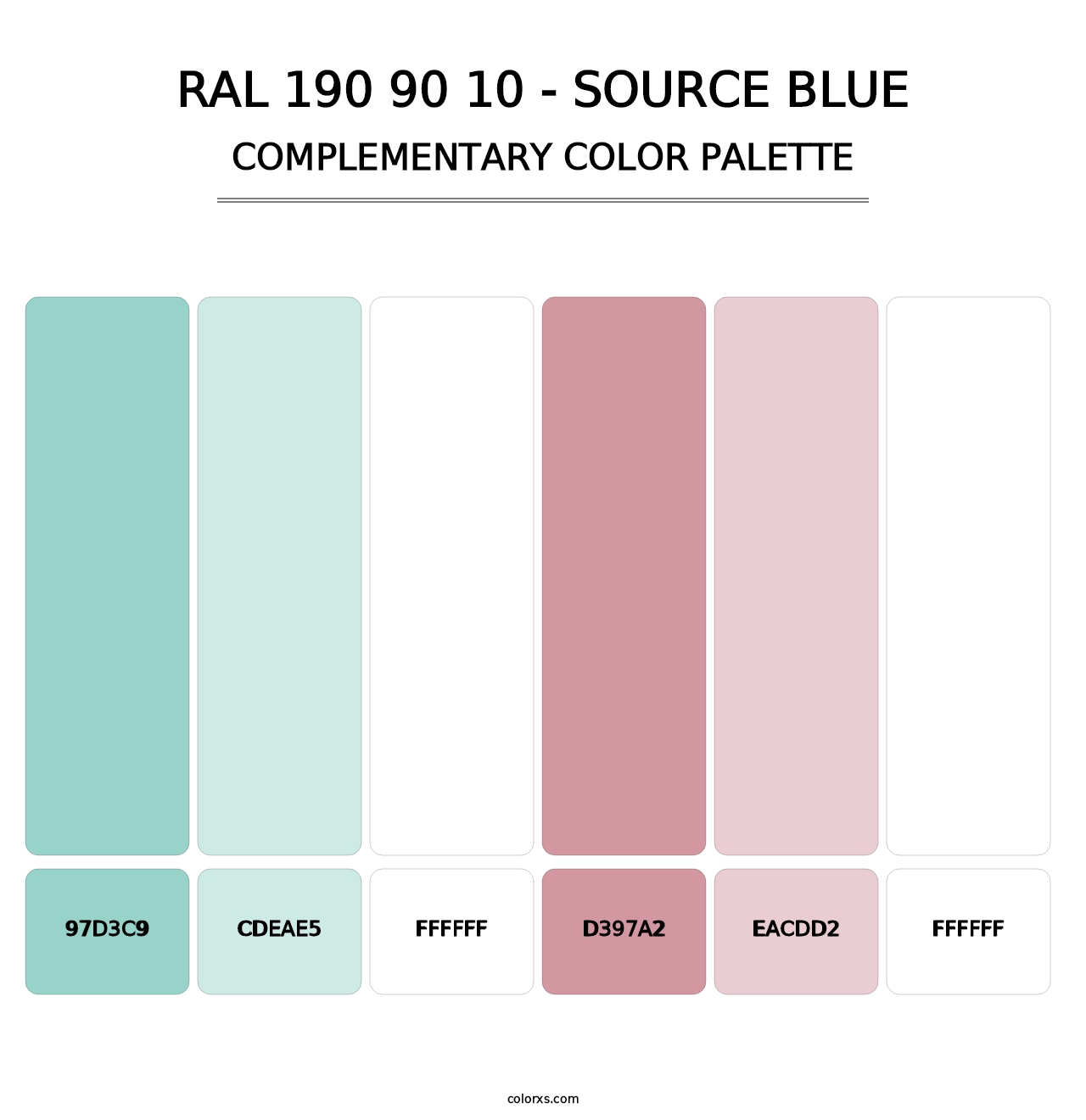 RAL 190 90 10 - Source Blue - Complementary Color Palette