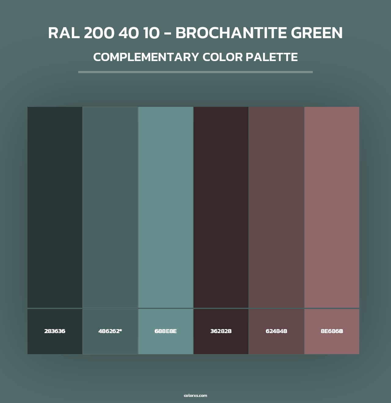 RAL 200 40 10 - Brochantite Green - Complementary Color Palette