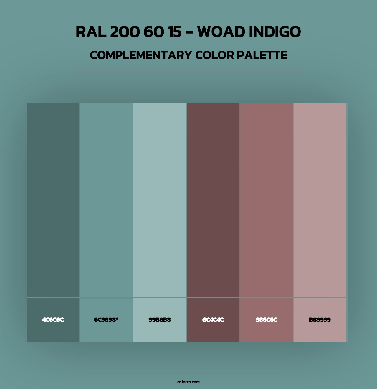 RAL 200 60 15 - Woad Indigo - Complementary Color Palette